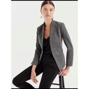 J.Crew 365 - Going-Out Blazer In Stretch Twill Gray - Open Front - Size 16 -